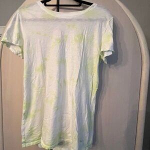 Pink Victoria's Secret lime green and white tie dye short sleeve tee, sz M